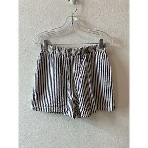 Women's Size Medium Blue & White Vertical Stripes H/G Brand Lightweight